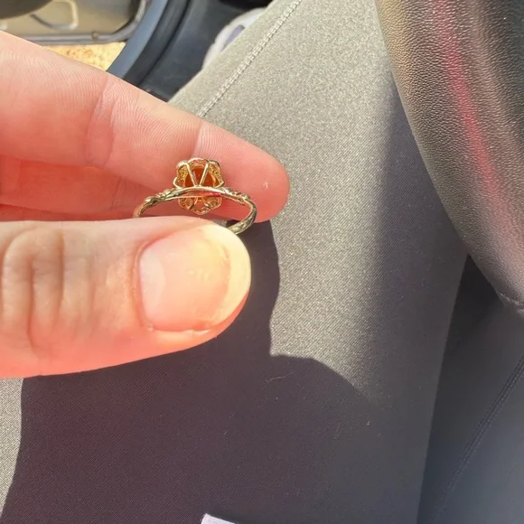 Kay Jewelers Oval Citrine Diamond Scalloped Ring - Picture 6 of 6